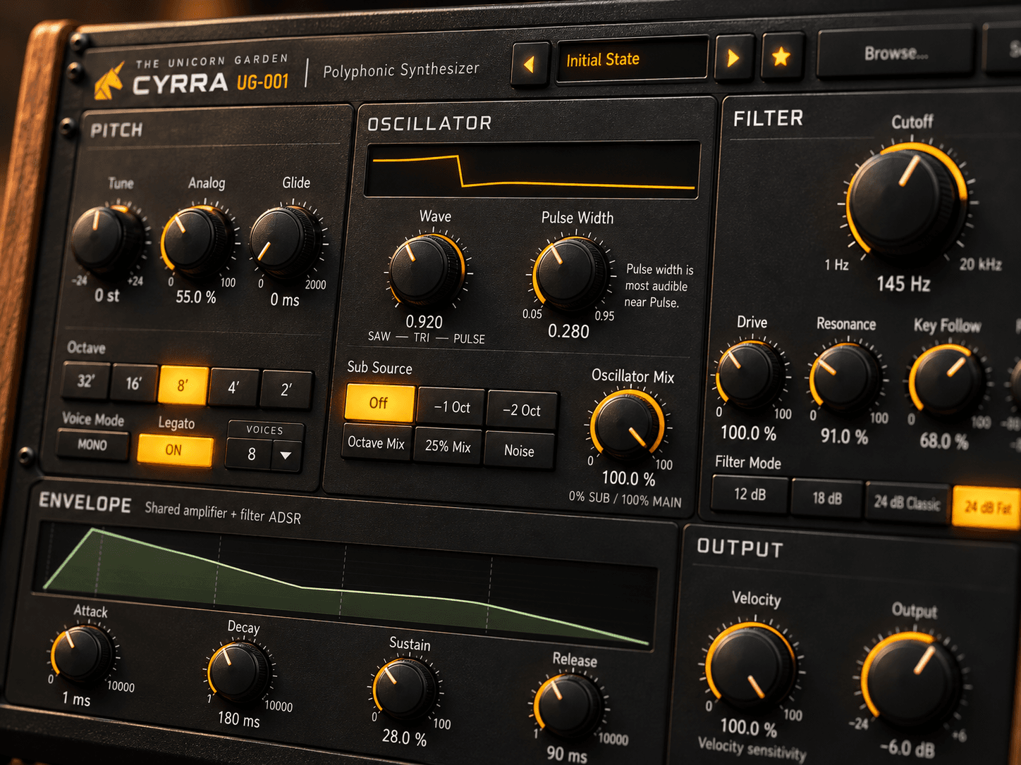 Three-quarter view across the CYRRA interface